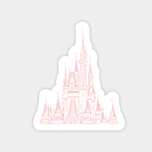 Millennial Pink Magic Castle Stamp Sticker